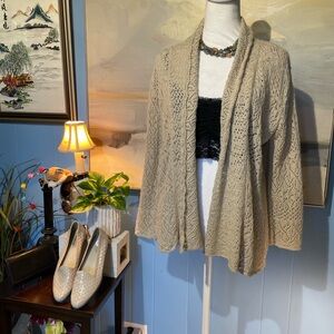 Ruby Rd. Light Tan Knit Cardigan